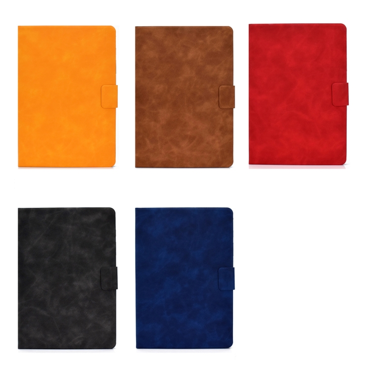 For iPad Air 2020 10.9 Cowhide Texture Horizontal Flip Leather Case with Holder & Card Slots & Sleep / Wake-up(Red)