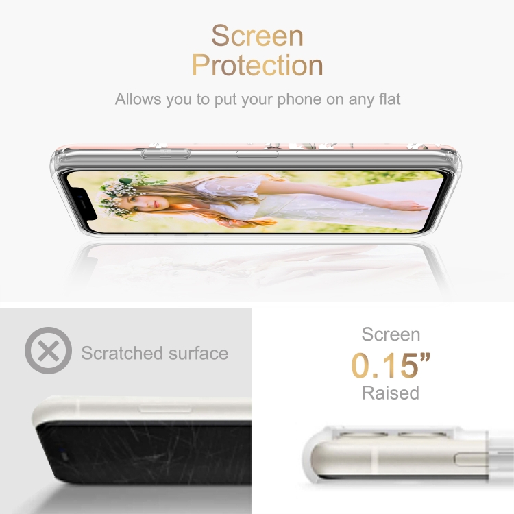 For iPhone 11 Pro Max 3D Cherry Blossom Painted TPU Protective Case(Blue) For iPhone 11 Pro Max 3D Cherry Blossom Painted TPU Protective Case(Blue)