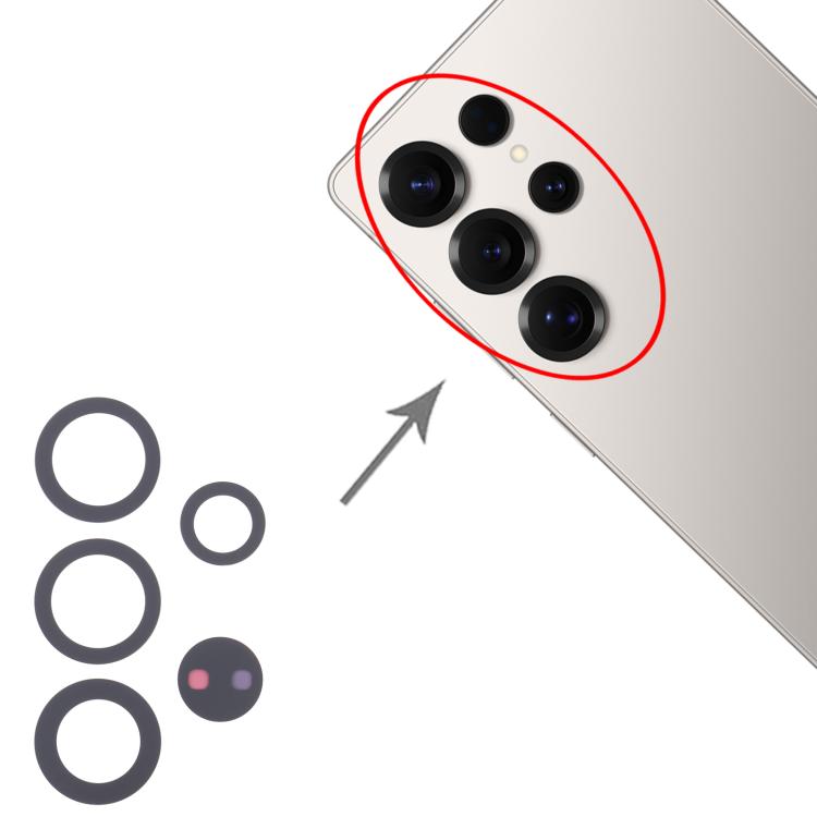 For Samsung Galaxy S25 Ultra SM-S938B 10set Back Camera Lens