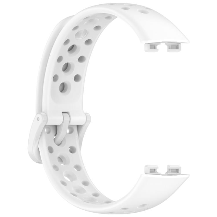 For Huawei Band 10 / 9 / 8 xDfind Hole Style Breathable Silicone Watch Band(White)