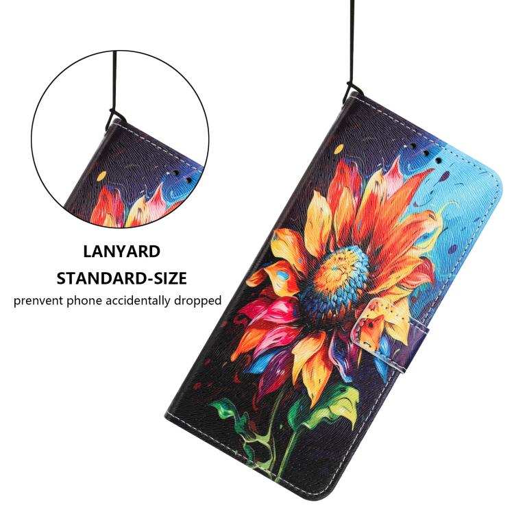 For Motorola Edge 5G 2026 Color Drawing Pattern Leather Phone Case(Sunflower)