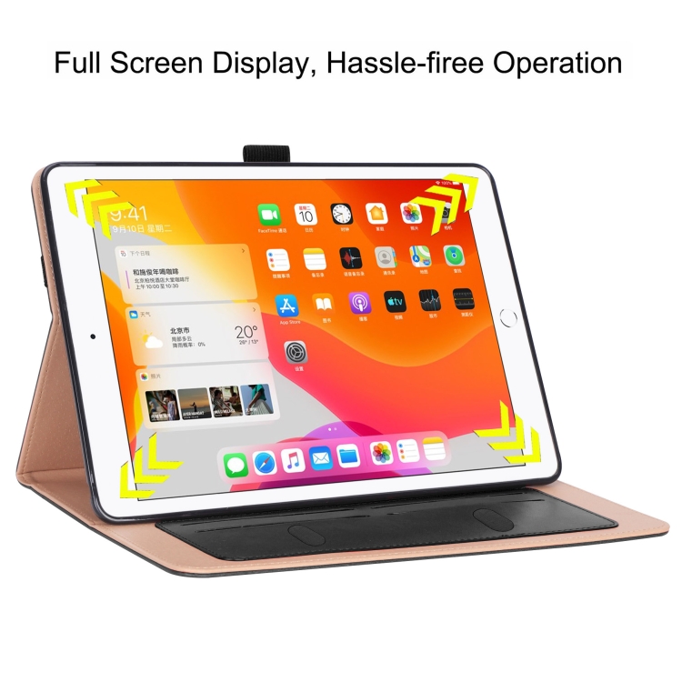 Retro Pattern TPU + PU Leather Case with Holder & Card Slots For iPad 10.2 2021 / 2020 / 2019 / Pro 10.5(Black) Retro Pattern TPU + PU Leather Case with Holder & Card Slots For iPad 10.2 2021 / 2020 / 2019 / Pro 10.5(Black)