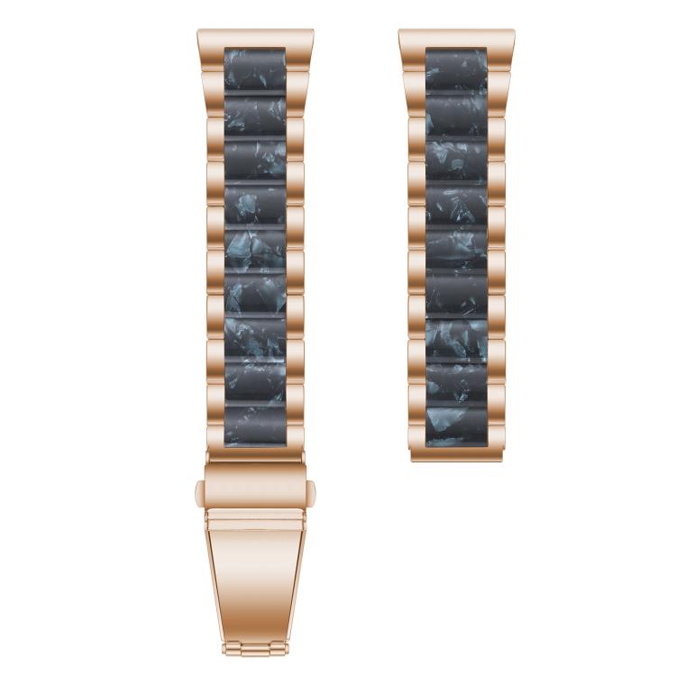 20mm xDfind Three Beads Metal Resin Watch Band(Rose Gold Blue)