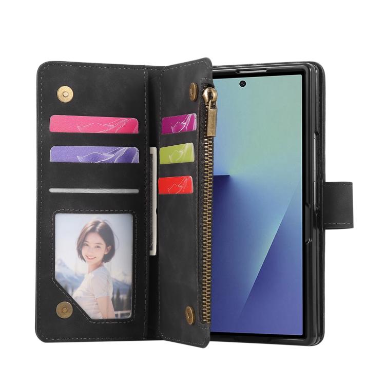 Samsung Galaxy Z Fold7 5G用 多機能フロストジッパーウォレット