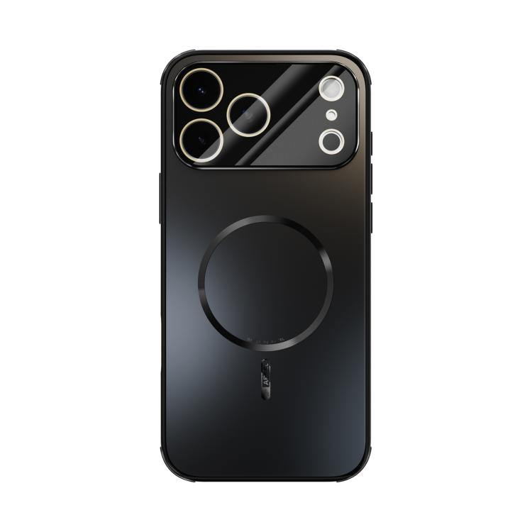 For iPhone 17 Pro Max ABEEL Heat Dissipation Frosted MagSafe Phone Case with Lens Film(Black) - 1