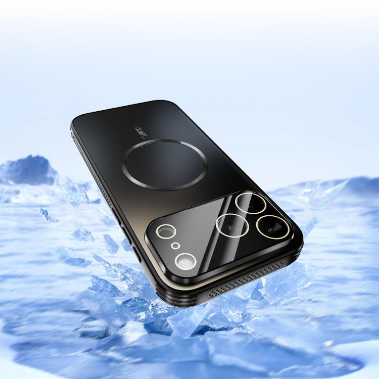 For iPhone 17 Pro Max ABEEL Heat Dissipation Frosted MagSafe Phone Case with Lens Film(Black) - 6