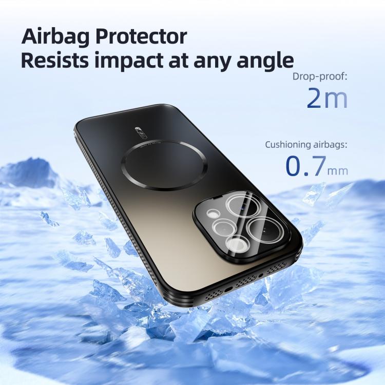 For vivo S50 Pro mini 5G ABEEL Heat Dissipation Frosted MagSafe Phone Case with Lens Film(Black)