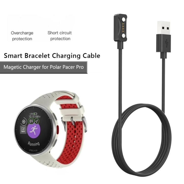 For Polar Pacer Pro xDfind USB Interface Smart Watch Charging Cable, Length: 1m(Black)