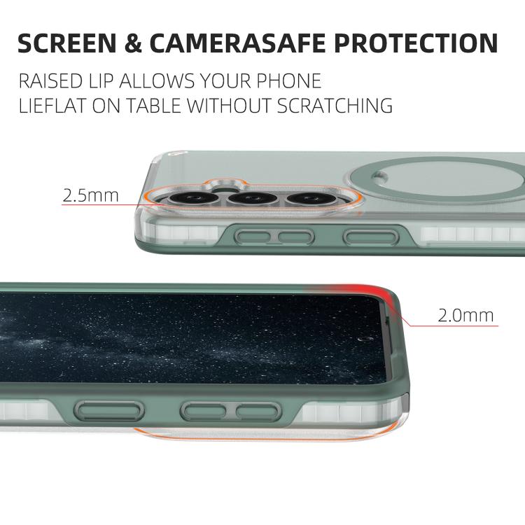 For Samsung Galaxy S26+ 5G Colorful 2 in 1 MagSafe Ring Holder Phone Case(Transparent)