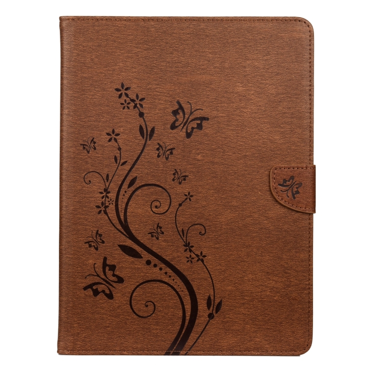 For iPad Pro 11 (2020) Butterfly Flower Embossing Pattern Horizontal Flip Leather Tablet Case with Holder & Card Slots & Wallet(Brown) For iPad Pro 11 (2020) Butterfly Flower Embossing Pattern Horizontal Flip Leather Tablet Case with Holder & Card Slots & Wallet(Brown)