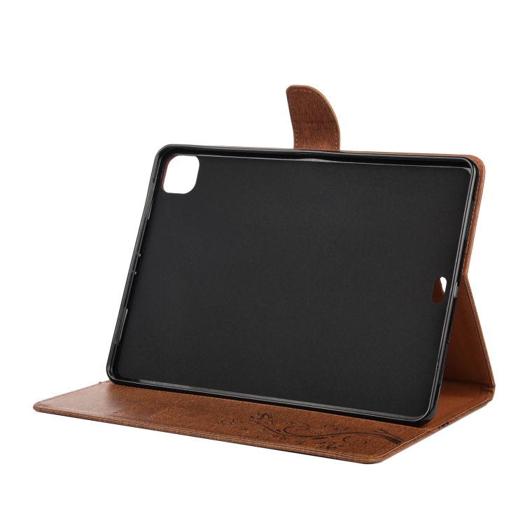 For iPad Pro 11 (2020) Butterfly Flower Embossing Pattern Horizontal Flip Leather Tablet Case with Holder & Card Slots & Wallet(Brown) For iPad Pro 11 (2020) Butterfly Flower Embossing Pattern Horizontal Flip Leather Tablet Case with Holder & Card Slots & Wallet(Brown)