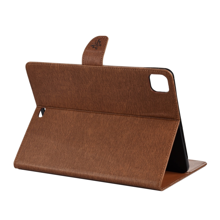 For iPad Pro 11 (2020) Butterfly Flower Embossing Pattern Horizontal Flip Leather Tablet Case with Holder & Card Slots & Wallet(Brown) For iPad Pro 11 (2020) Butterfly Flower Embossing Pattern Horizontal Flip Leather Tablet Case with Holder & Card Slots & Wallet(Brown)