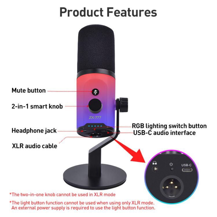 ●Mic-C ZX-776 Professional USB Condenser Microphone for PC Computer