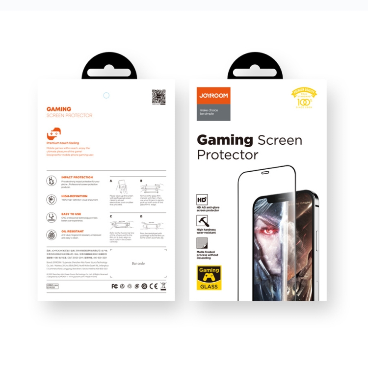 For iPhone 12 / 12 Pro JOYROOM JR-PF609 Knight Series 2.5D HD Eye Protection Gaming Film Tempered Glass Film(Eye Protection) For iPhone 12 / 12 Pro JOYROOM JR-PF609 Knight Series 2.5D HD Eye Protection Gaming Film Tempered Glass Film(Eye Protection)