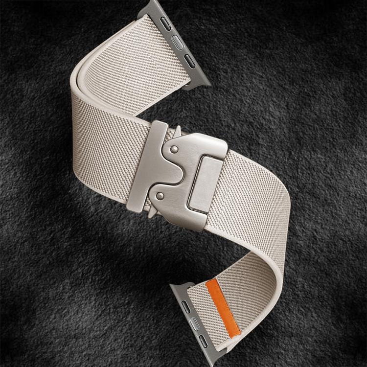 For Apple Watch 38 / 40 / 41 / S10 42mm xDfind Parachute Buckle Stretch Nylon Watch Band(Starlight) - 2