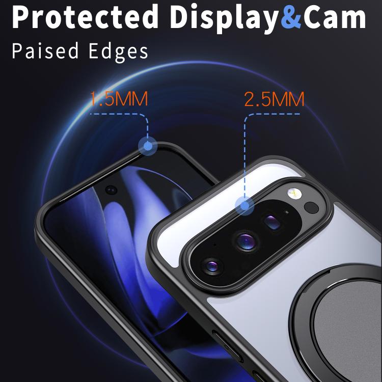 Custodia Protettiva Per Google Pixel 7 Con Anello Porta Carta E Supporto Magnetico – KRAFTCARE, Antiurto, Nero