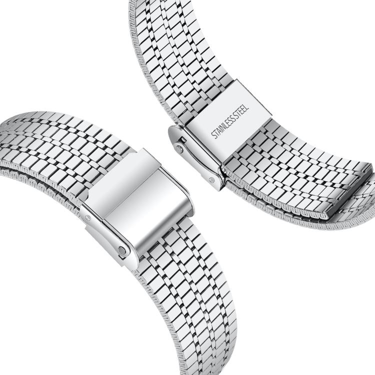20mm xDfind Seven Beads Buckle Stainless Steel Watch Band(Silver)