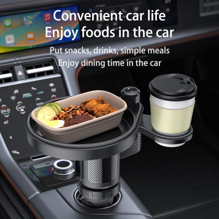 Yesido C180 3 in 1 Car Multi-function Tray Water Cup Holder(Black) - 5
