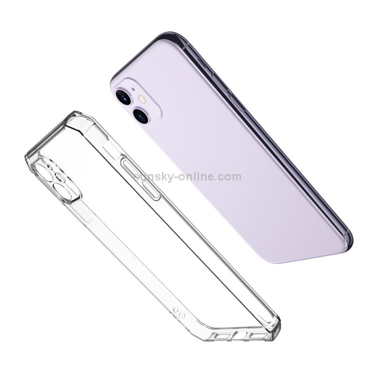 For iPhone 12 Straight Edge Square Corners Transparent TPU Soft Case For iPhone 12 Straight Edge Square Corners Transparent TPU Soft Case