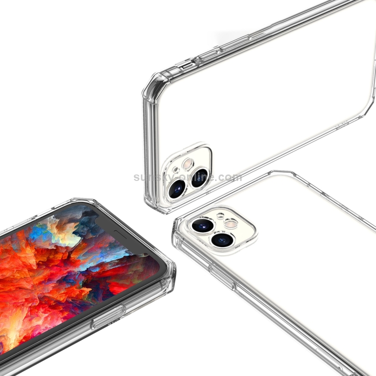 For iPhone 12 Straight Edge Square Corners Transparent TPU Soft Case For iPhone 12 Straight Edge Square Corners Transparent TPU Soft Case
