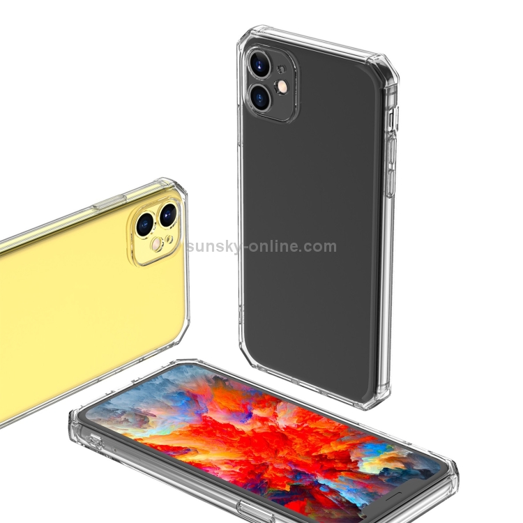 For iPhone 12 Straight Edge Square Corners Transparent TPU Soft Case For iPhone 12 Straight Edge Square Corners Transparent TPU Soft Case