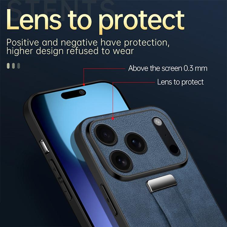 For iPhone 17 Pro Max SULADA Tide Cool Series PC Hybrid Leather Texture Skin Feel Phone Case(Black) - 3