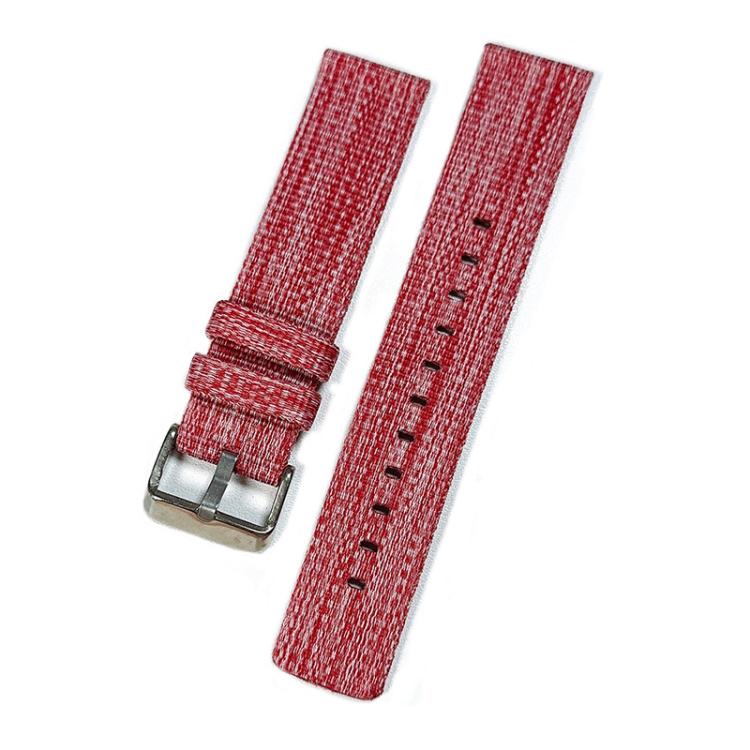 22mm xDfind Nylon Canvas Watch Band(Red)