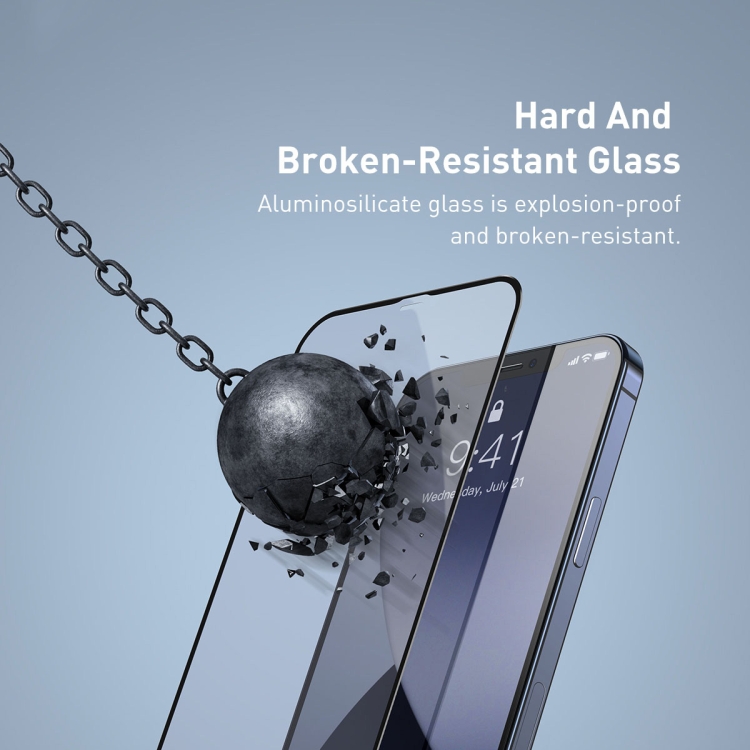 For iPhone 12 Pro Max Baseus 0.23mm Non-broken Edge Full-screen Curved Anti-blue Light Tempered Film For iPhone 12 Pro Max Baseus 0.23mm Non-broken Edge Full-screen Curved Anti-blue Light Tempered Film