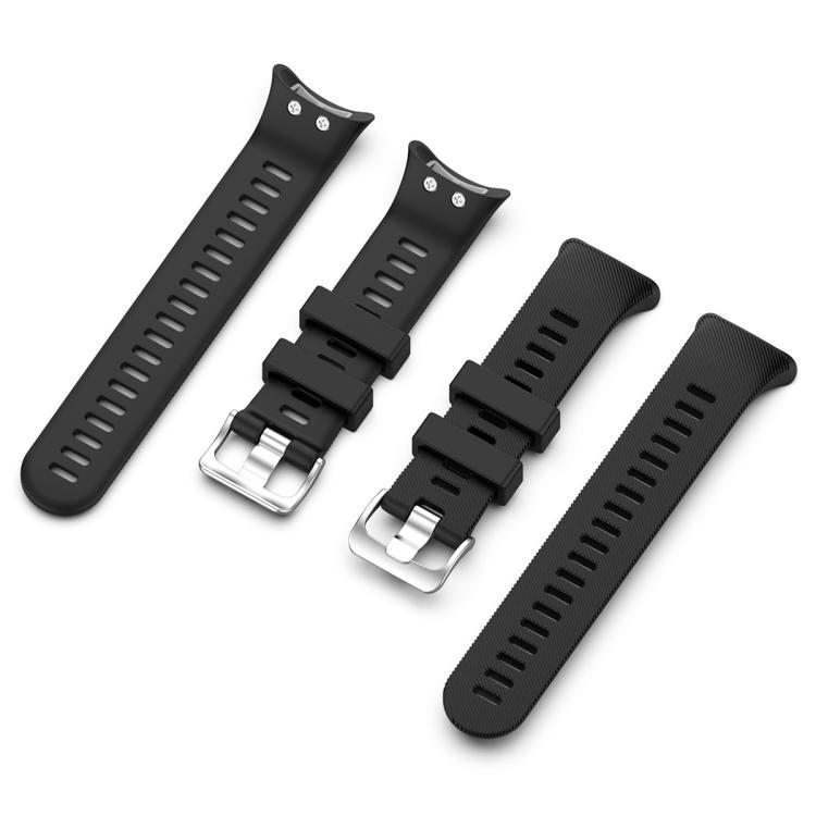 For Garmin Forerunner 45 / 45S / Swim 2 xDfind Twill Solid Color Silicone Watch Band(Black)