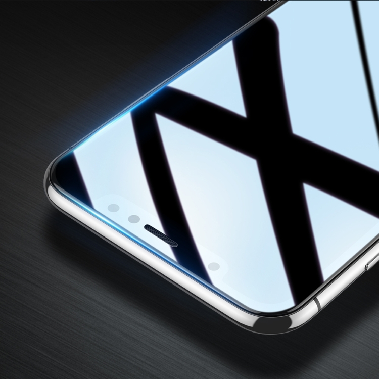 For iPhone XS Max DUX DUCIS 0.33mm 9H Medium Alumina HD Full Screen Tempered Glass Film(Black)