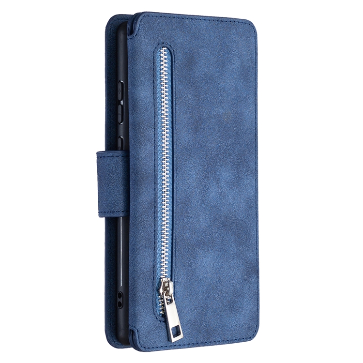 For Samsung Galaxy Note20 Detachable Frosted Magnetic Horizontal Flip PU Leather Case with Card Slots & Holder & Zipper Wallet & Photo Frame(Blue) For Samsung Galaxy Note20 Detachable Frosted Magnetic Horizontal Flip PU Leather Case with Card Slots & Holder & Zipper Wallet & Photo Frame(Blue)