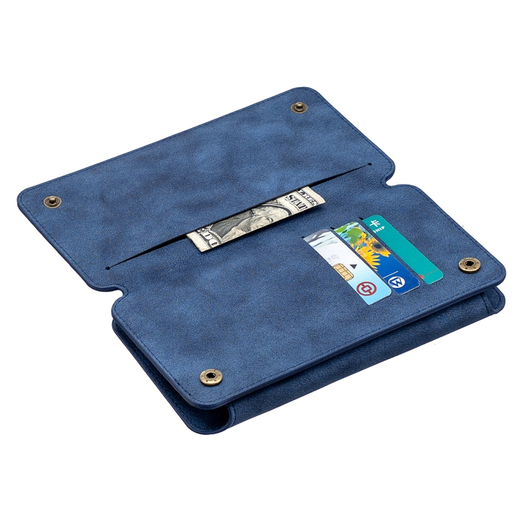 For Samsung Galaxy Note20 Detachable Frosted Magnetic Horizontal Flip PU Leather Case with Card Slots & Holder & Zipper Wallet & Photo Frame(Blue) For Samsung Galaxy Note20 Detachable Frosted Magnetic Horizontal Flip PU Leather Case with Card Slots & Holder & Zipper Wallet & Photo Frame(Blue)
