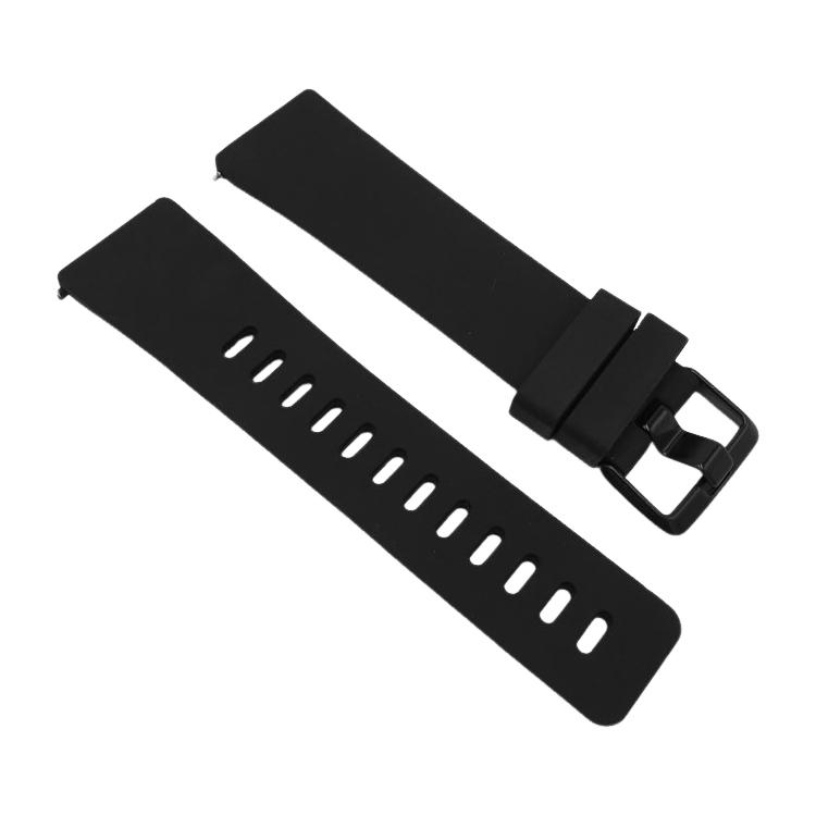 xDfind Solid Color Silicone Watch Band For Fitbit Versa 2, Size:S(Black)
