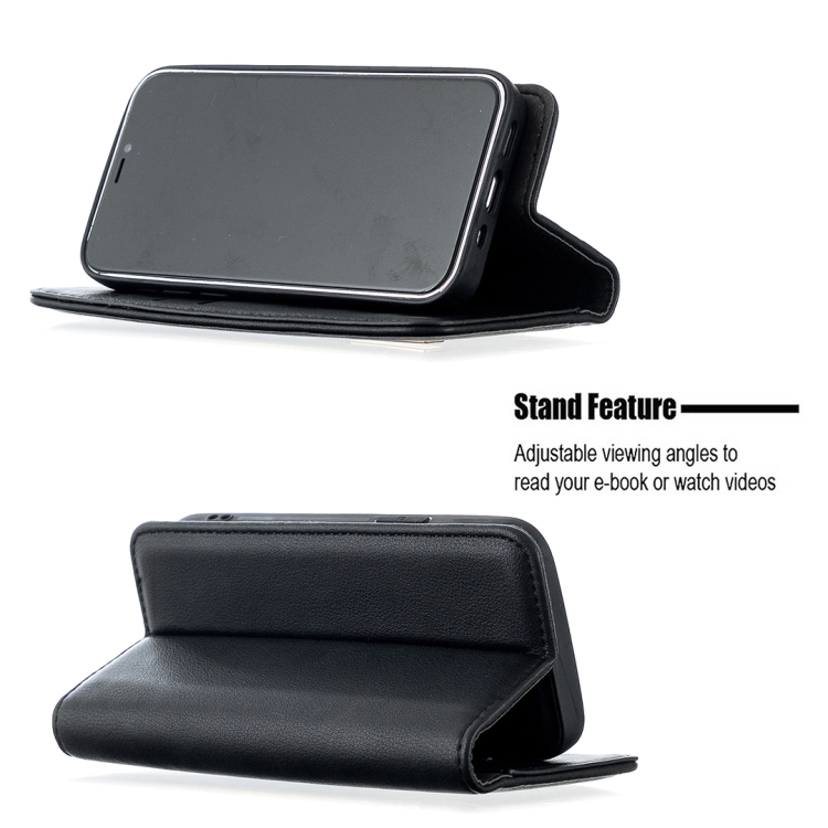 For iPhone 12 mini 2 in 1 Detachable Magnetic Horizontal Flip Genuine Leather Case with Holder & Card Slots & Wallet(Black) For iPhone 12 mini 2 in 1 Detachable Magnetic Horizontal Flip Genuine Leather Case with Holder & Card Slots & Wallet(Black)