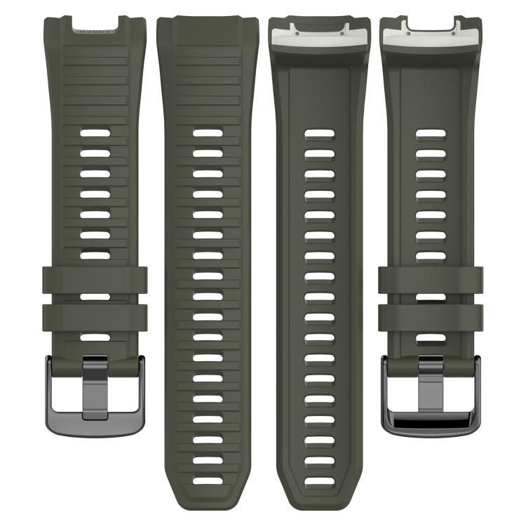 For Garmin Instinct 2X xDfind Quick Release Plastic Connector Solid Color Silicone Watch Band(Jungle Green)