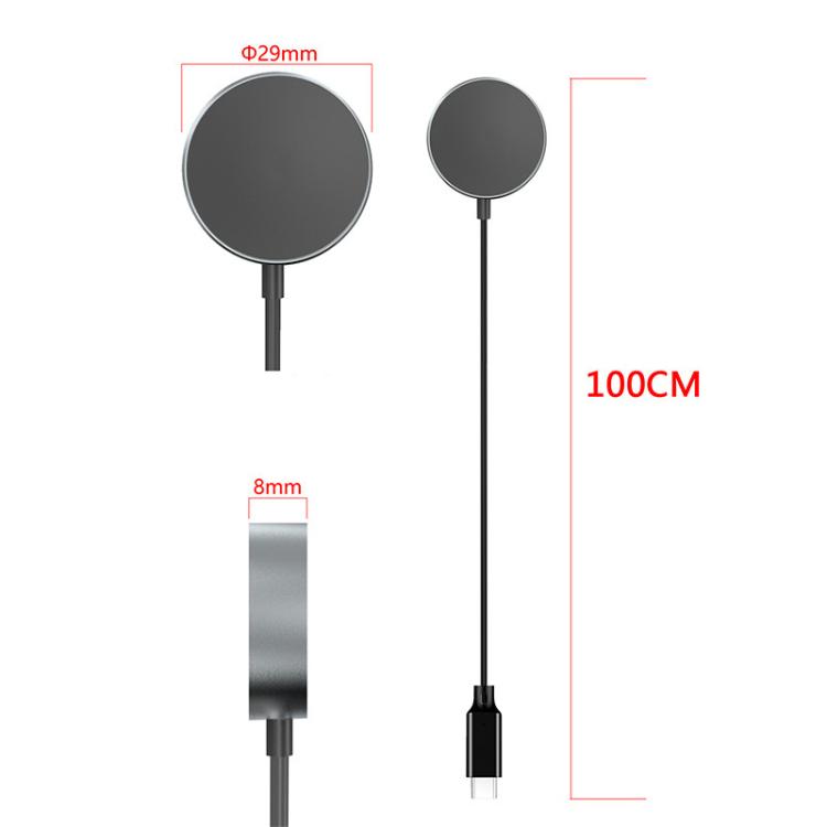 For Samsung Galaxy Watch 7/6/5/4/3 xDfind Type-C Interface Smart Watch Charger with Holder(Black)