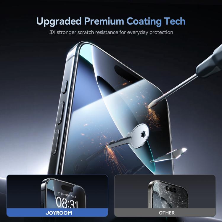 For iPhone 17 Pro Max JOYROOM Knight Series 2.5D Full Screen HD Hard Anti-Scratch Tempered Glass Film - 2