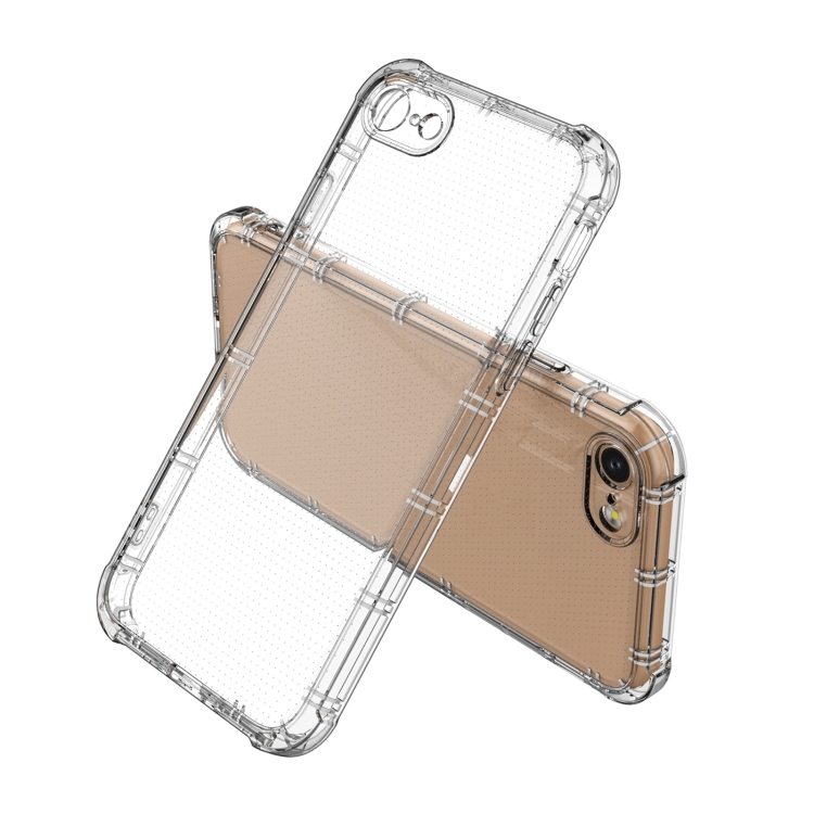 For iPhone SE 2022 / SE 2020 / 8 / 7 Straight Edge Dual Bone-bits Shockproof TPU Clear Case For iPhone SE 2022 / SE 2020 / 8 / 7 Straight Edge Dual Bone-bits Shockproof TPU Clear Case