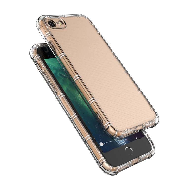 For iPhone SE 2022 / SE 2020 / 8 / 7 Straight Edge Dual Bone-bits Shockproof TPU Clear Case For iPhone SE 2022 / SE 2020 / 8 / 7 Straight Edge Dual Bone-bits Shockproof TPU Clear Case