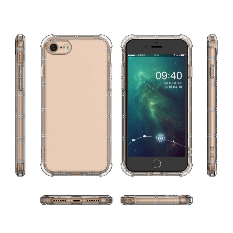 For iPhone SE 2022 / SE 2020 / 8 / 7 Straight Edge Dual Bone-bits Shockproof TPU Clear Case For iPhone SE 2022 / SE 2020 / 8 / 7 Straight Edge Dual Bone-bits Shockproof TPU Clear Case