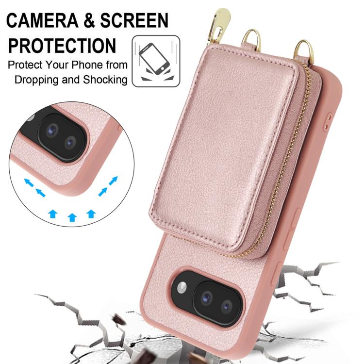 Etui Portefeuille Google Pixel 9/9 Pro/9 Pro XL - Cuir + Sangle Poignet