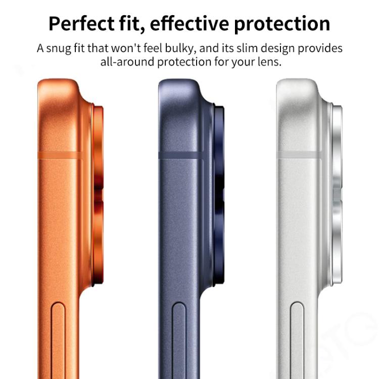 Pour iPhone 17 Pro Max XDcase Armor Film de protection d'objectif en métal givré à couverture intégrale (orange) - B4