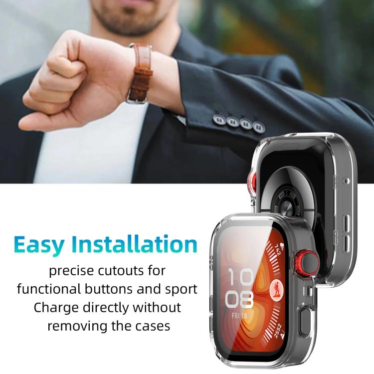 For Huawei Watch Fit 4 Pro xDfind Tempered Film Integrated PC Watch Protective Cover(Transparent)