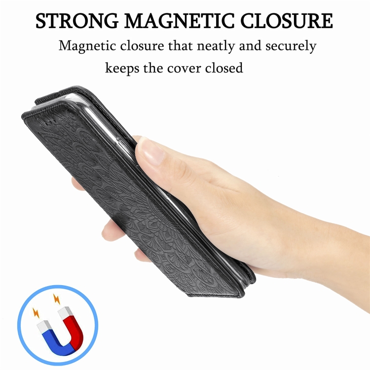 For iPhone 11 Pro Blooming Mandala Embossed Pattern Magnetic Horizontal Flip Leather Case with Holder & Card Slots & Wallet(Black) For iPhone 11 Pro Blooming Mandala Embossed Pattern Magnetic Horizontal Flip Leather Case with Holder & Card Slots & Wallet(Black)