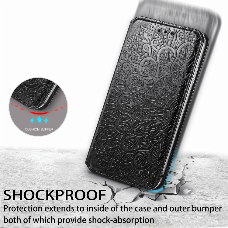 For iPhone 11 Pro Blooming Mandala Embossed Pattern Magnetic Horizontal Flip Leather Case with Holder & Card Slots & Wallet(Black) For iPhone 11 Pro Blooming Mandala Embossed Pattern Magnetic Horizontal Flip Leather Case with Holder & Card Slots & Wallet(Black)
