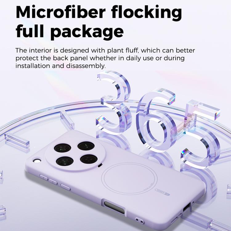 For OPPO Find X8 ABEEL Skin-friendly Feel Magsafe Liquid Silicone Phone Case(Blue)