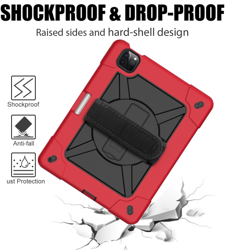 Contrast Color Robot Shockproof Silicone + PC Protective Case with Holder For iPad Air 2022 / 2020 10.9 (Red Black) Contrast Color Robot Shockproof Silicone + PC Protective Case with Holder For iPad Air 2022 / 2020 10.9 (Red Black)