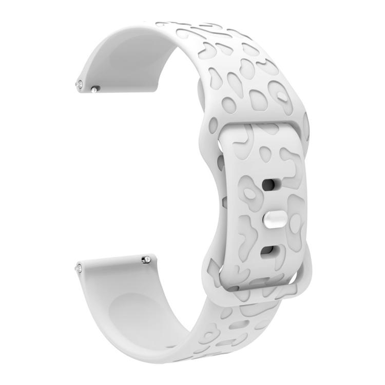 18mm xDfind Leopard Print Silicone Watch Band(White)