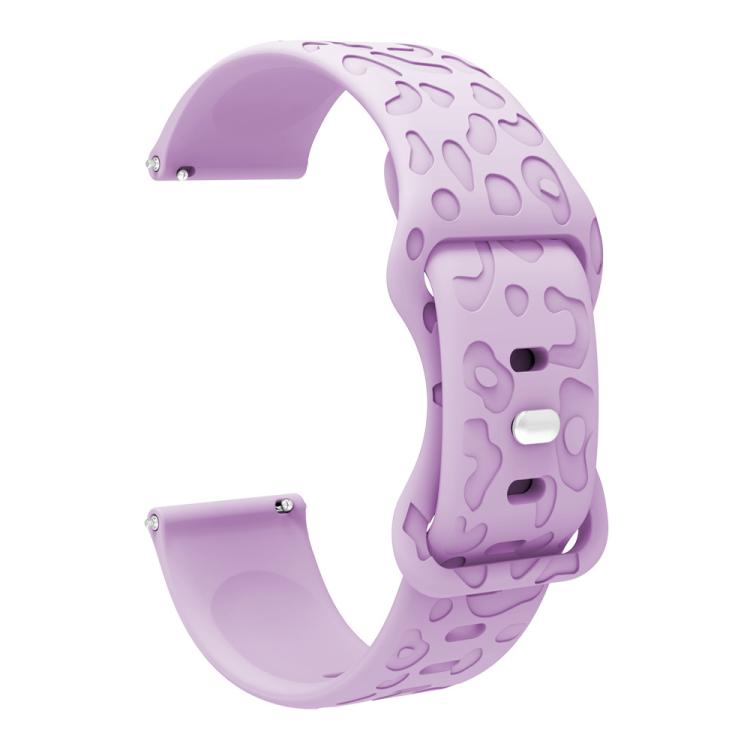 22mm xDfind Leopard Print Silicone Watch Band(Lavender)