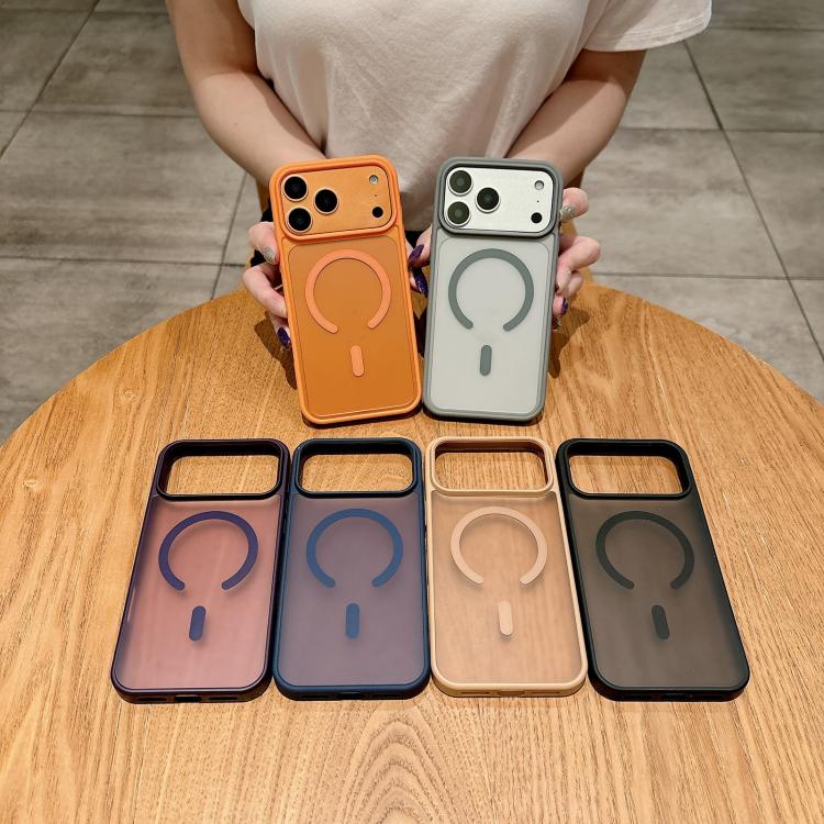 Custodia Magnetica Ibrida Trasparente Smerigliata Per IPhone 16, 15, 14, 13, 12, 11